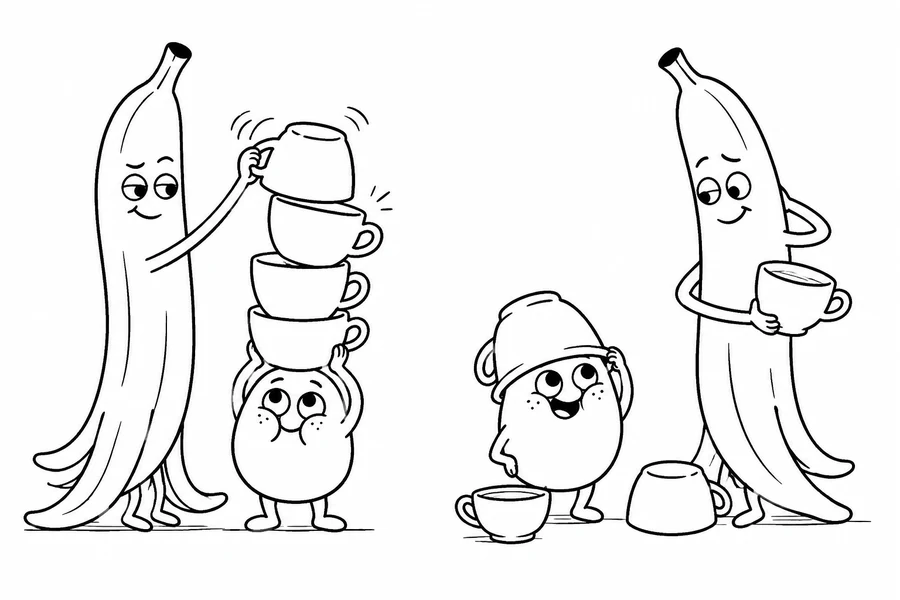 Pouf et Banane